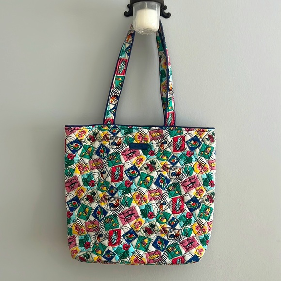 Vera Bradley Handbags - Vera Bradley Cuban Stamps Pattern Tote Bag